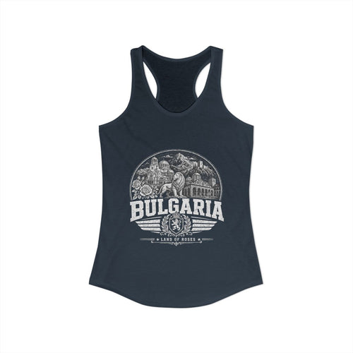 Bulgaria Women's Tank Top — Solid Indigo (front)
