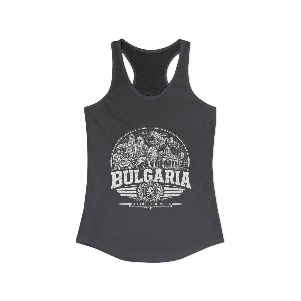 Bulgaria Women's Tank Top — Solid Dark Gray (front)