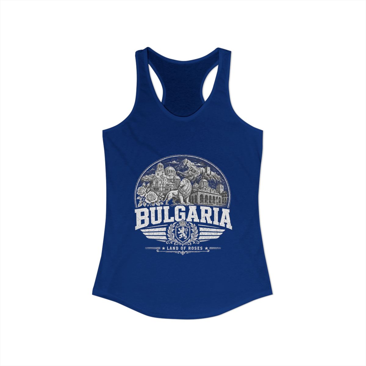 Bulgaria Women's Tank Top — Solid Royal (front)
