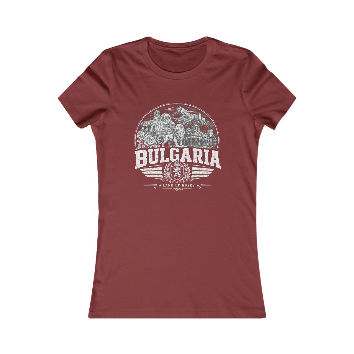 Bulgaria Women's Tee — Cardinal