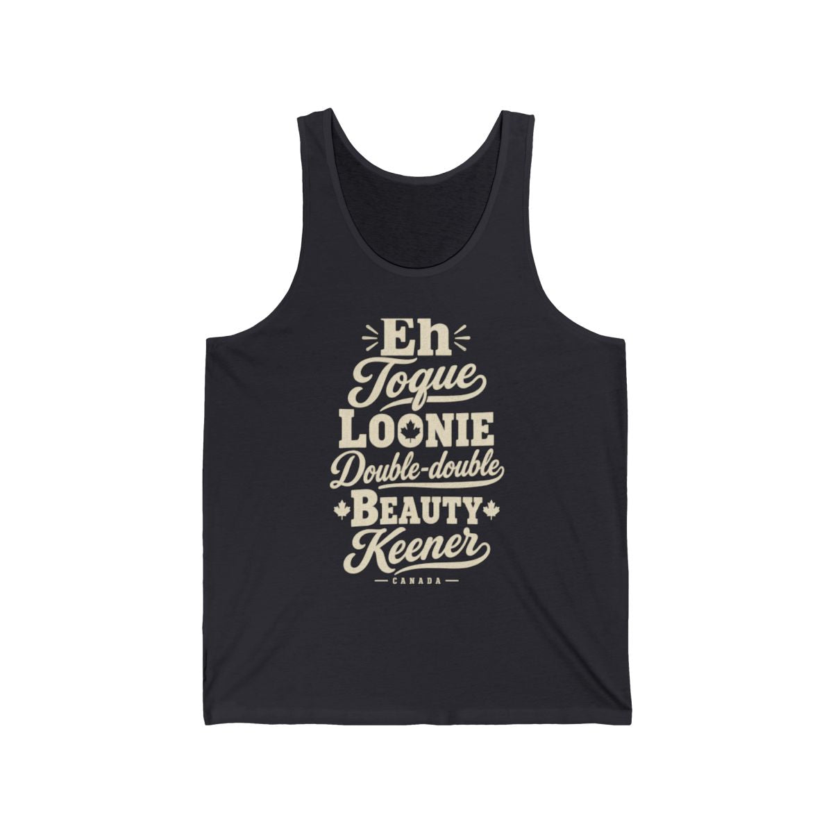 Canada local slang men's tank top — typographic sayings design | Nameshi Destinations (view 5)