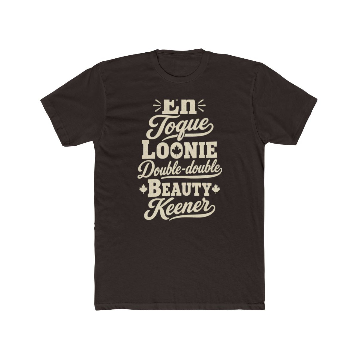 Canada local slang men's tee — typographic sayings design | Nameshi Destinations (view 1)