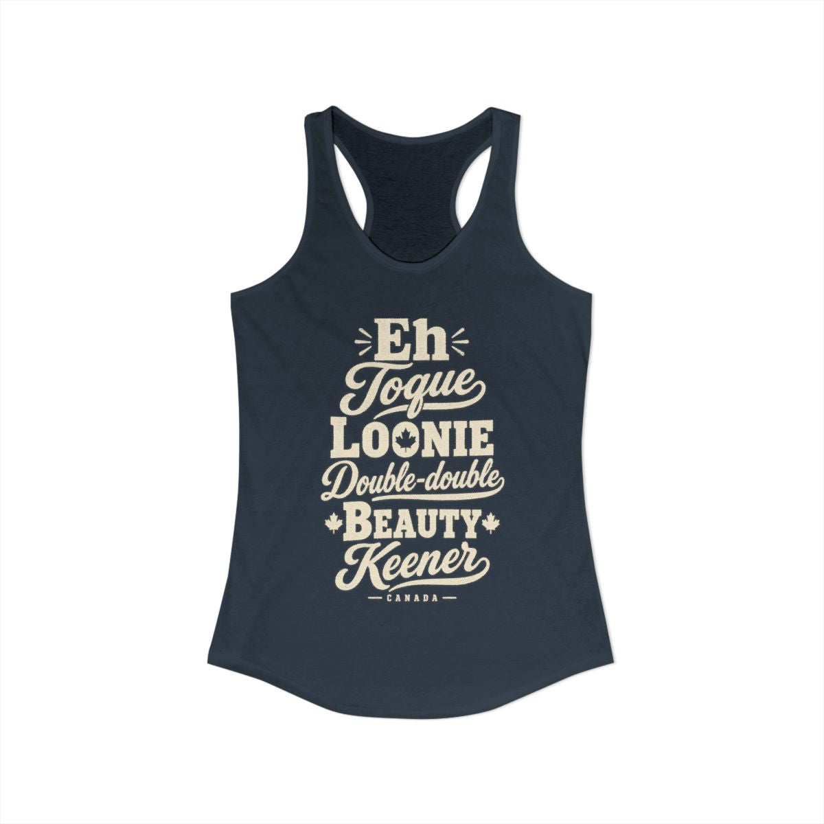 Canada local slang women's tank top — typographic sayings design | Nameshi Destinations (view 5)