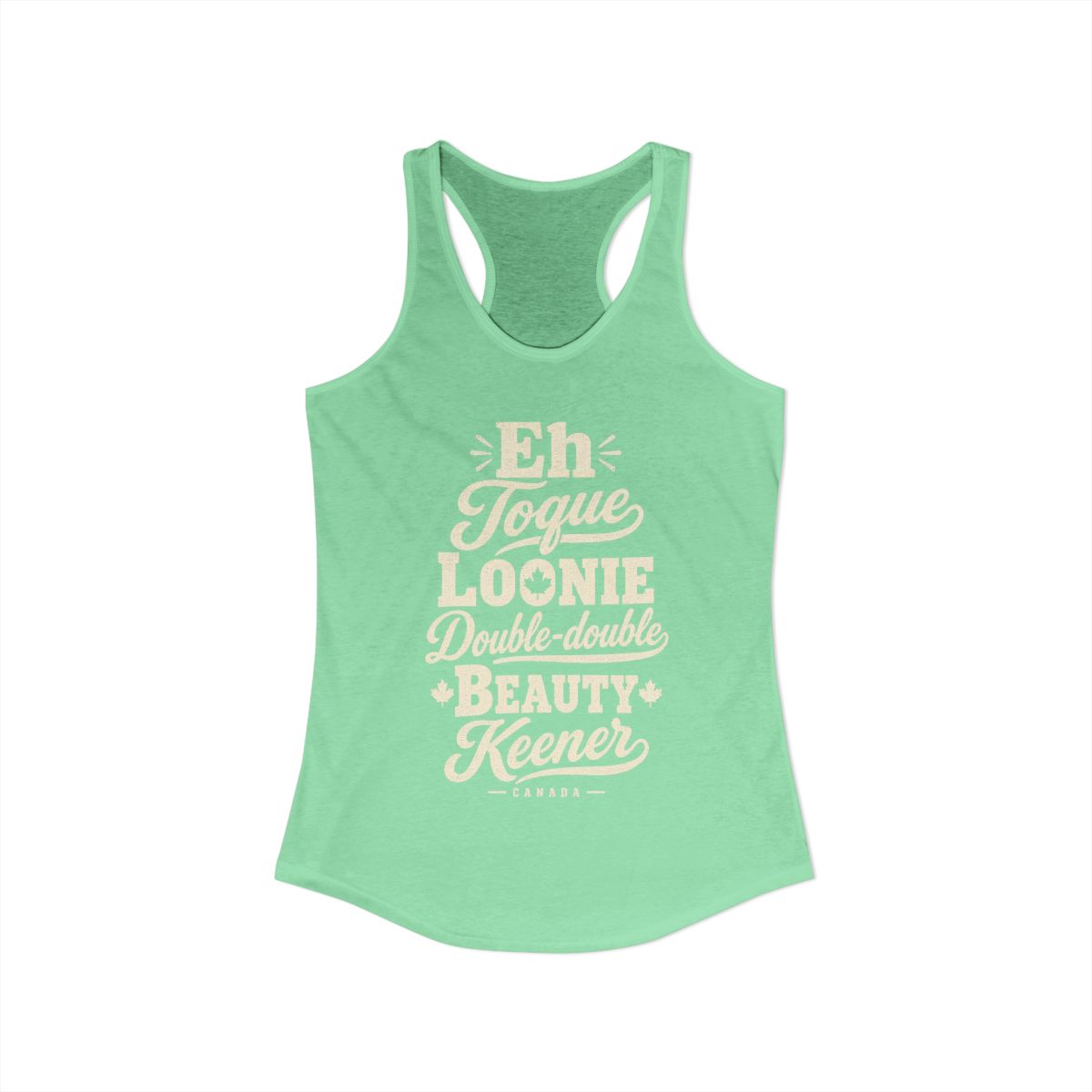 Canada local slang women's tank top — typographic sayings design | Nameshi Destinations (view 13)