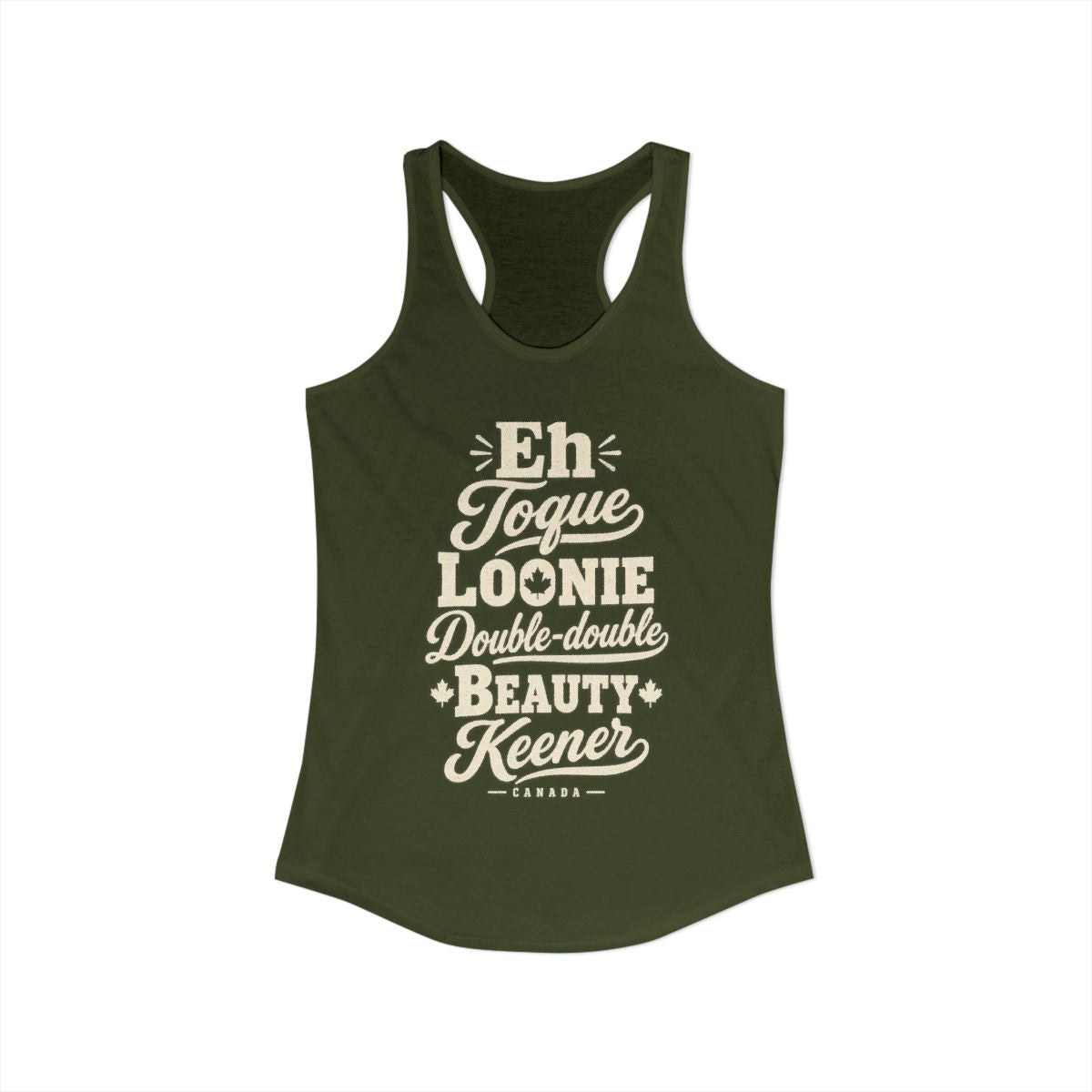 Canada local slang women's tank top — typographic sayings design | Nameshi Destinations (view 11)