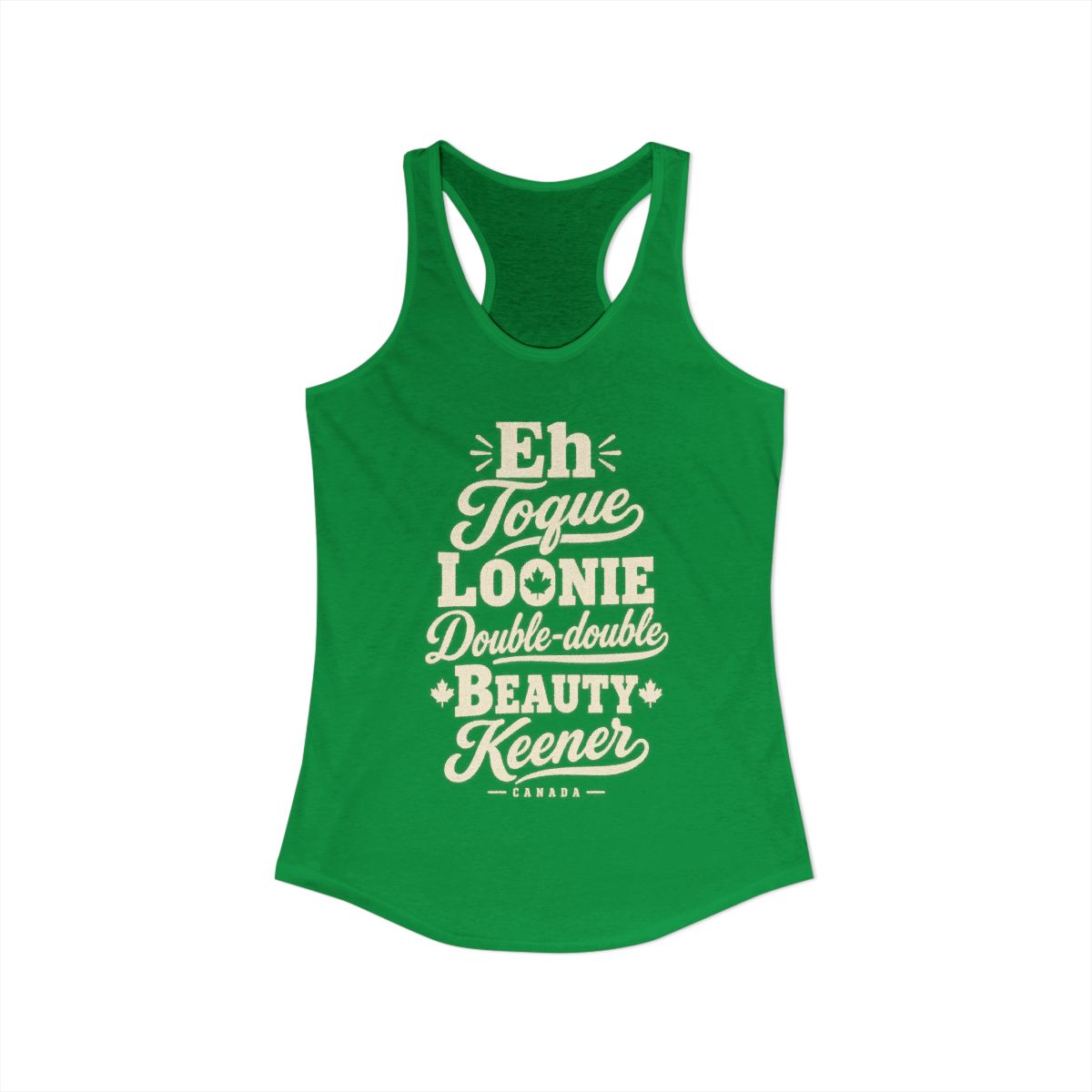 Canada local slang women's tank top — typographic sayings design | Nameshi Destinations (view 7)