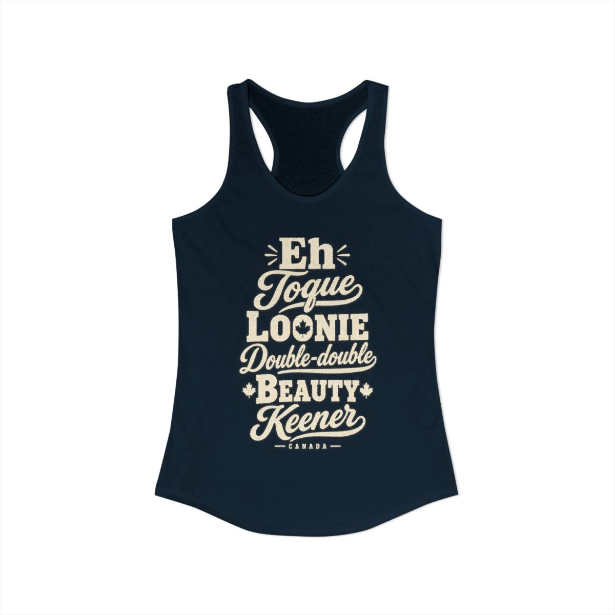 Canada local slang women's tank top — typographic sayings design | Nameshi Destinations (view 9)