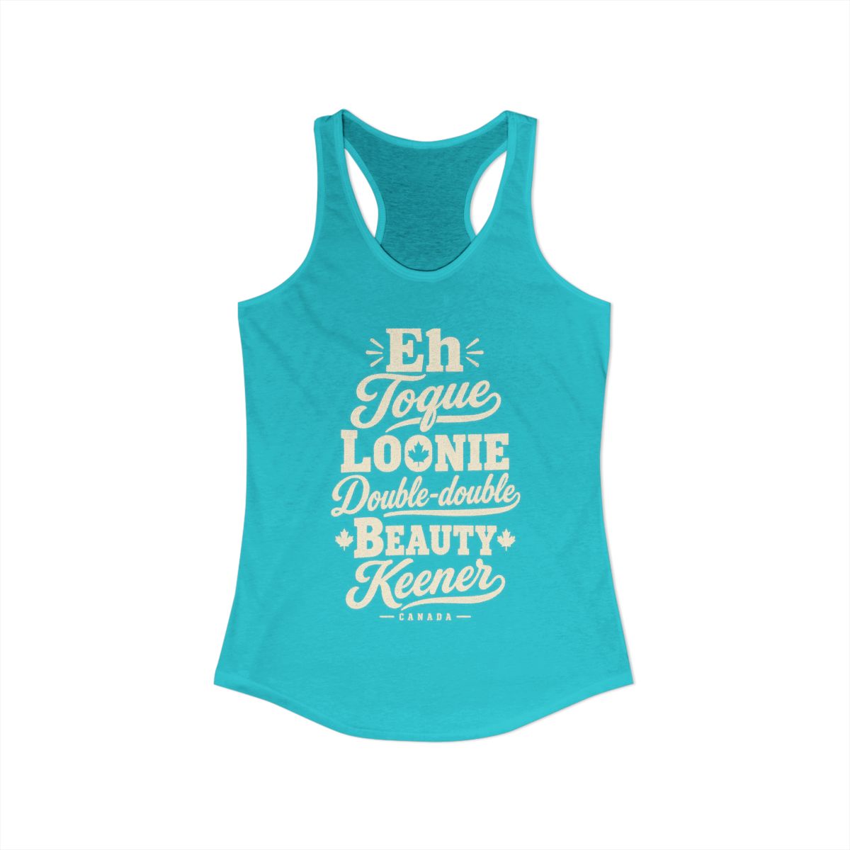 Canada local slang women's tank top — typographic sayings design | Nameshi Destinations (view 21)