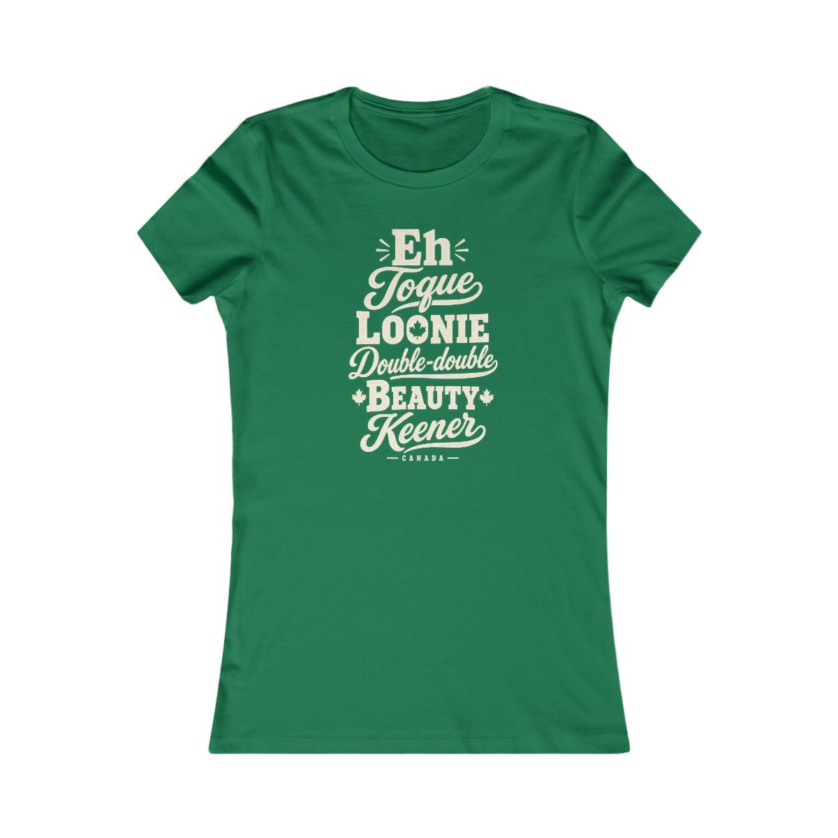 Canada local slang women's tee — typographic sayings design | Nameshi Destinations (view 2)