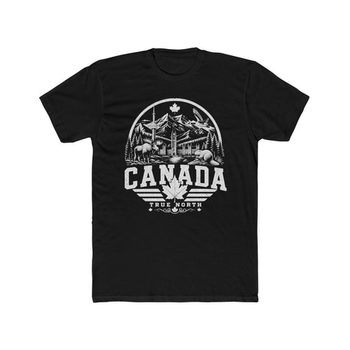 Canada Vintage True North Men's Tee — Solid Black