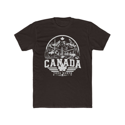 Canada Vintage True North Men's Tee — Solid Dark Chocolate