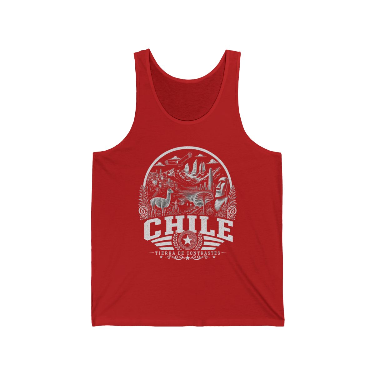 Chile Men's Tank Top — Red (front)