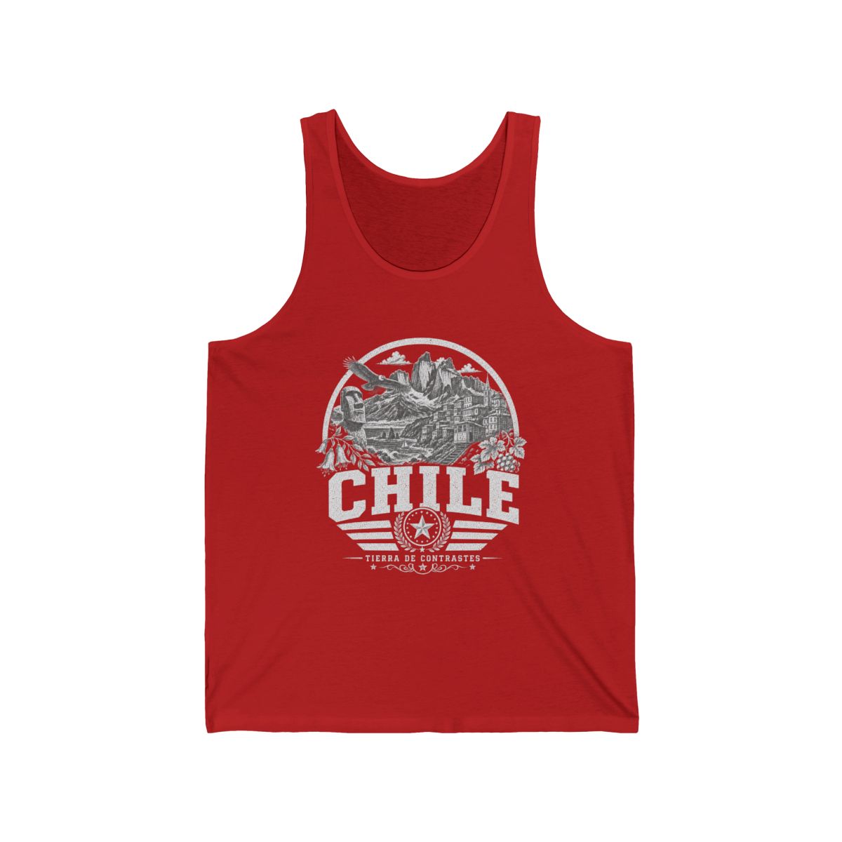 Chile Men's Tank Top — Red (front)