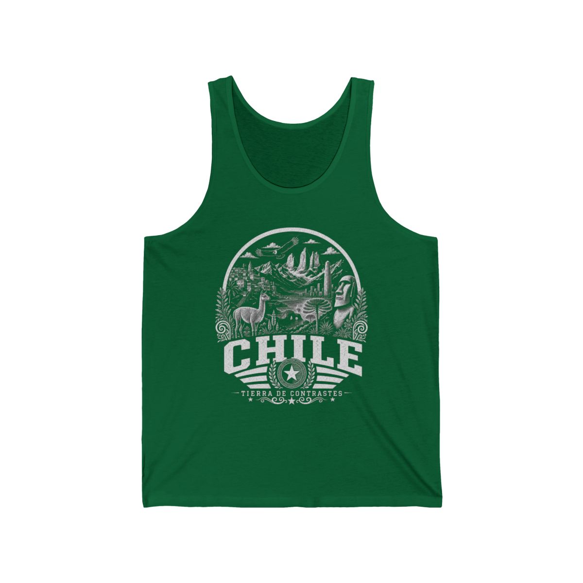Chile Men's Tank Top — Kelly (front)