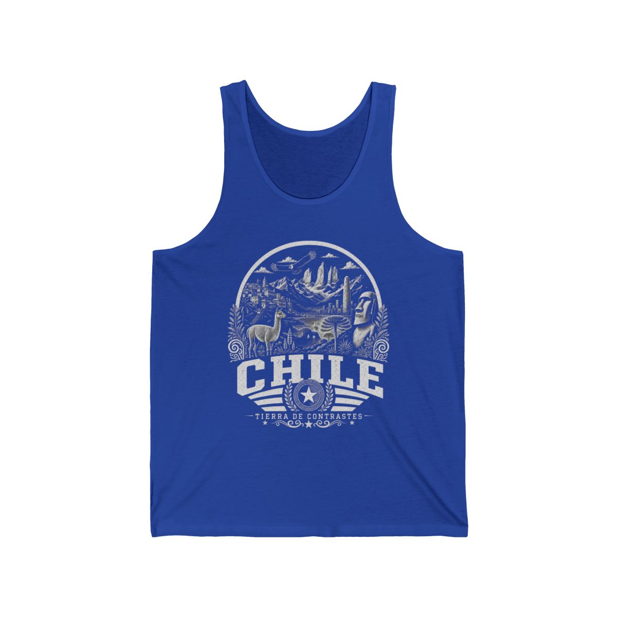 Chile Men's Tank Top — True Royal (front)