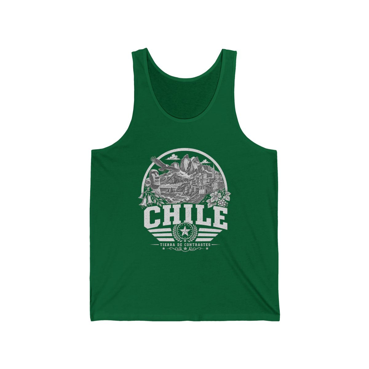 Chile Men's Tank Top — Kelly (front)