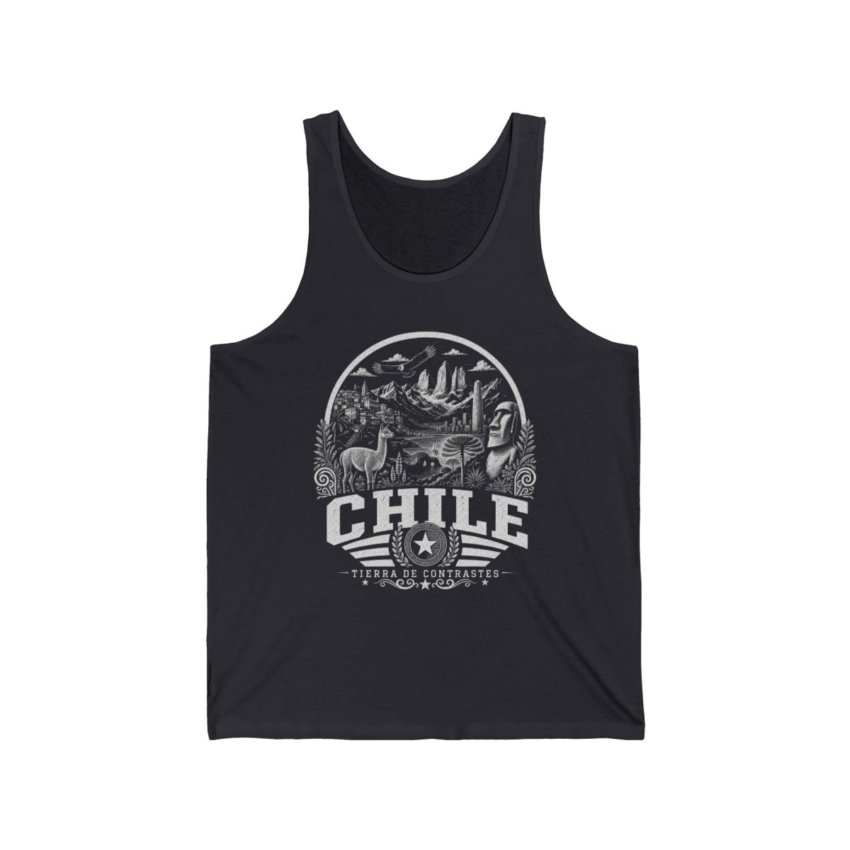 Chile Men's Tank Top — Dark Grey (front)