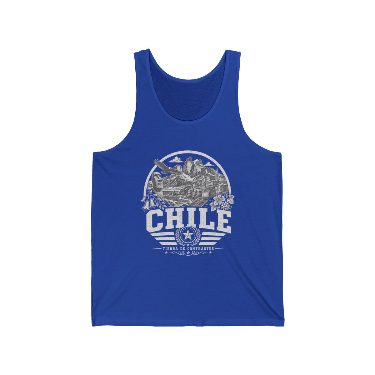 Chile Men's Tank Top — True Royal (front)