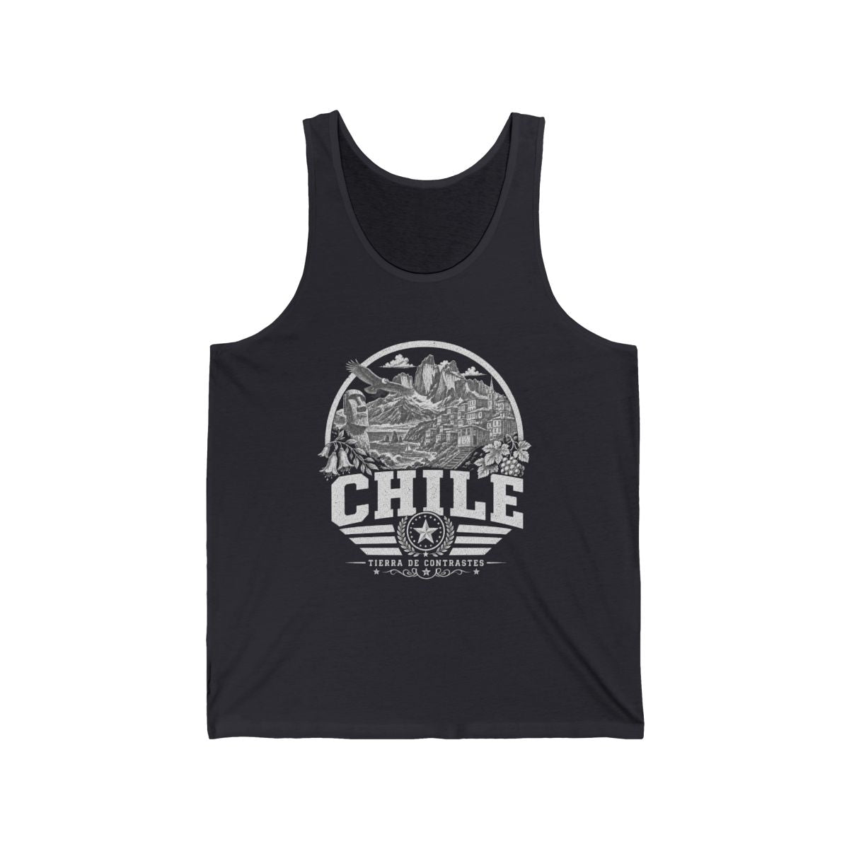 Chile Men's Tank Top — Dark Grey (front)