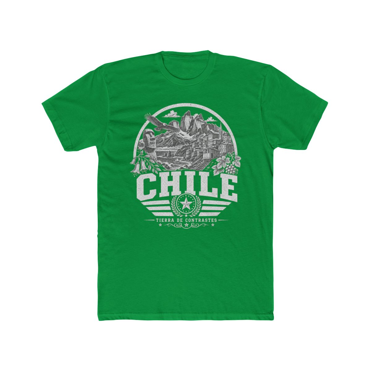 Chile Men's Tee — Solid Kelly Green