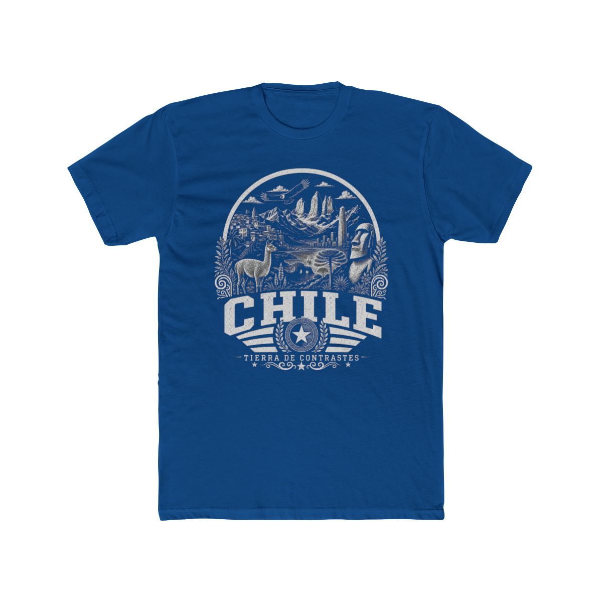 Chile Men's Tee — Solid Cool Blue