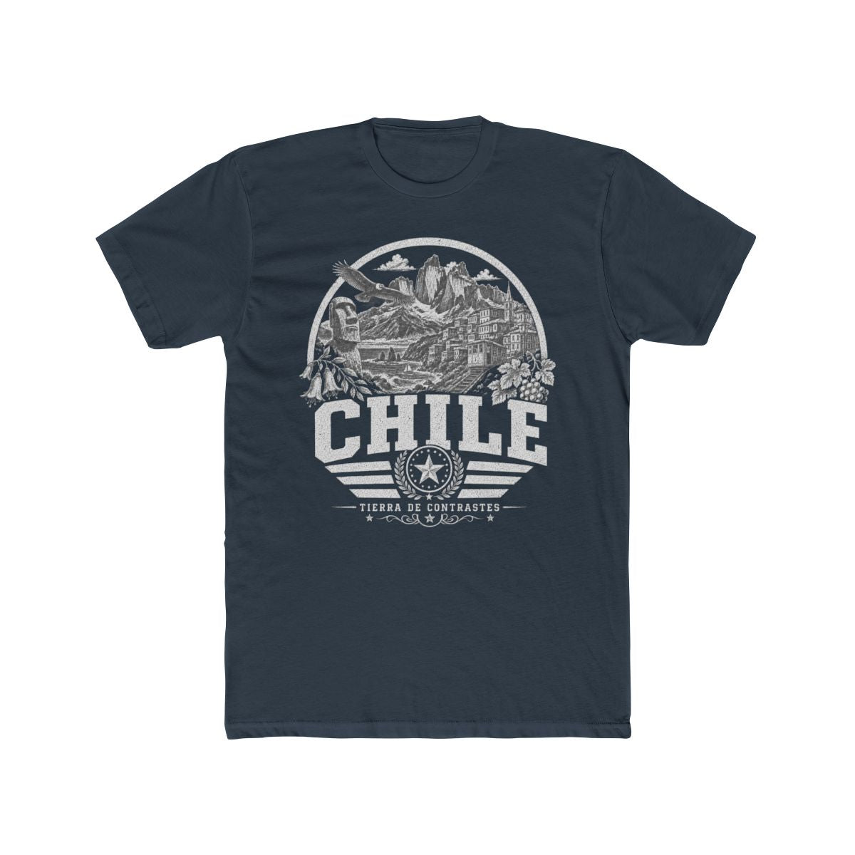 Chile Men's Tee — Solid Indigo