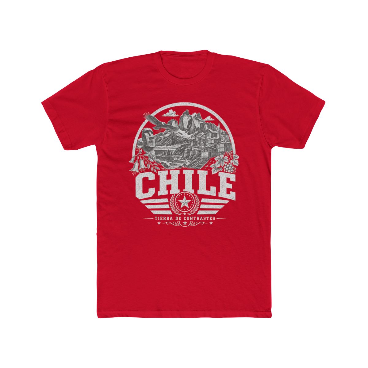 Chile Men's Tee — Solid Red