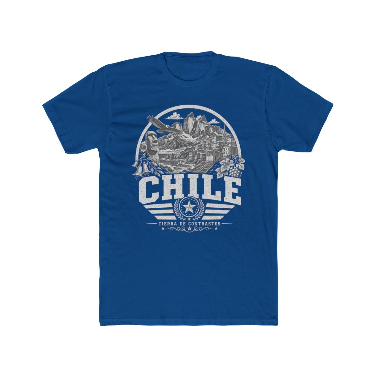 Chile Men's Tee — Solid Cool Blue