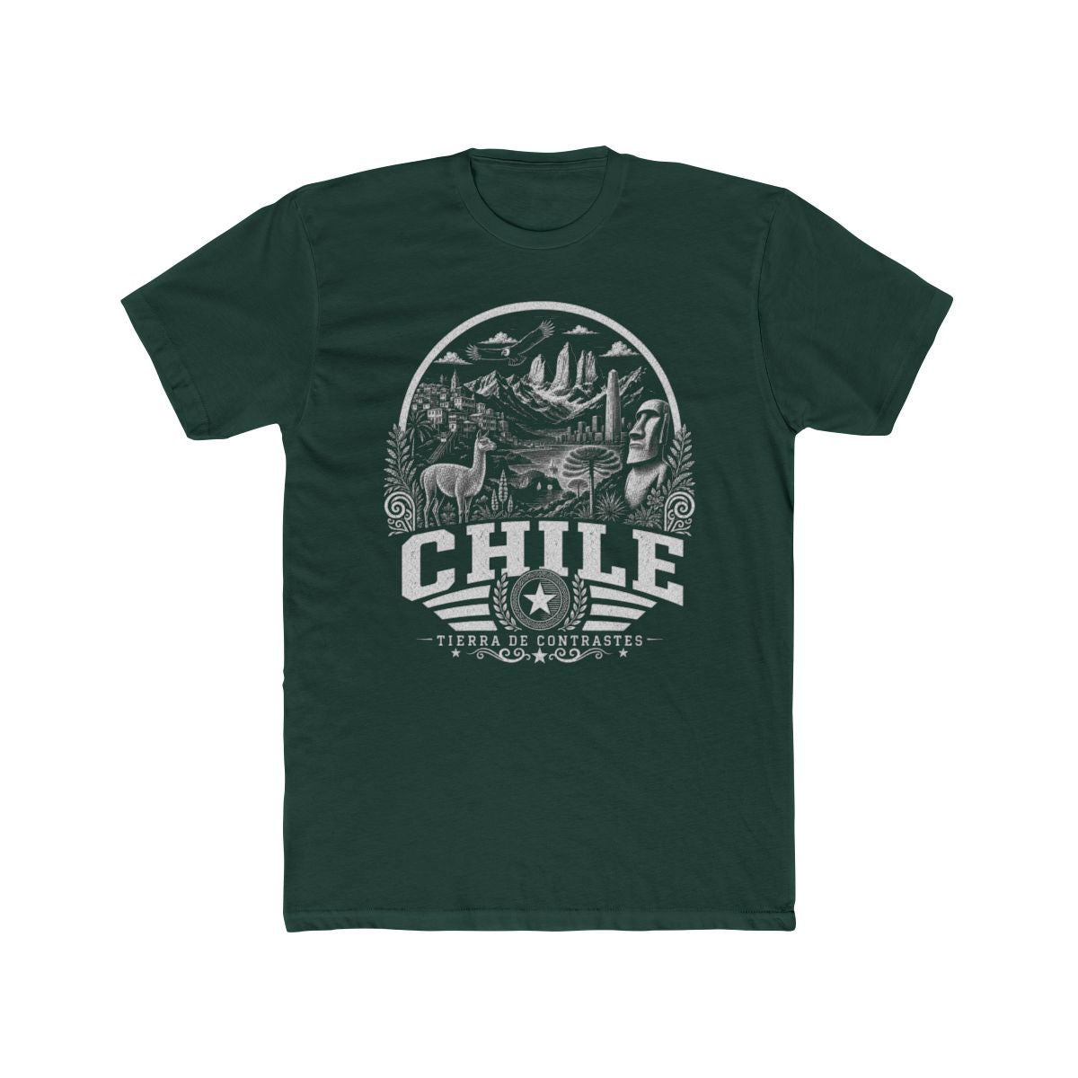 Chile Men's Tee — Solid Forest Green