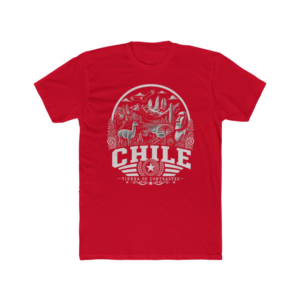 Chile Men's Tee — Solid Red