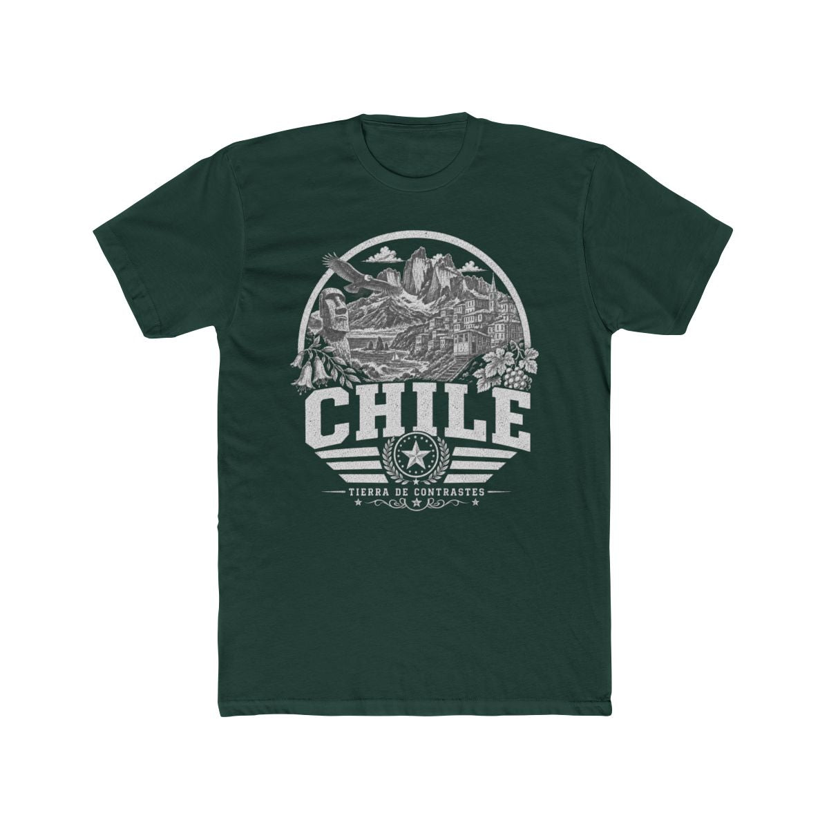 Chile Men's Tee — Solid Forest Green