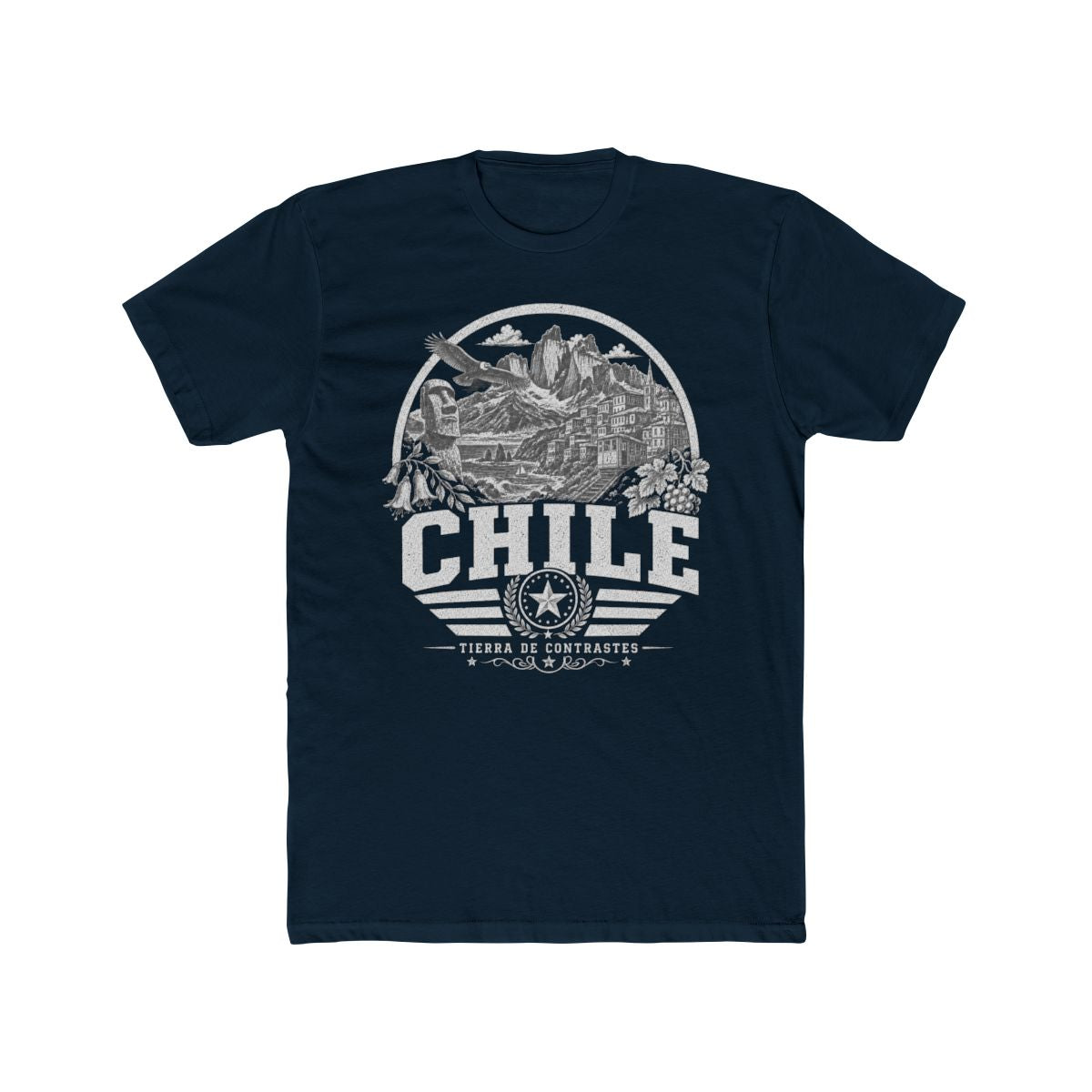 Chile Men's Tee — Solid Midnight Navy