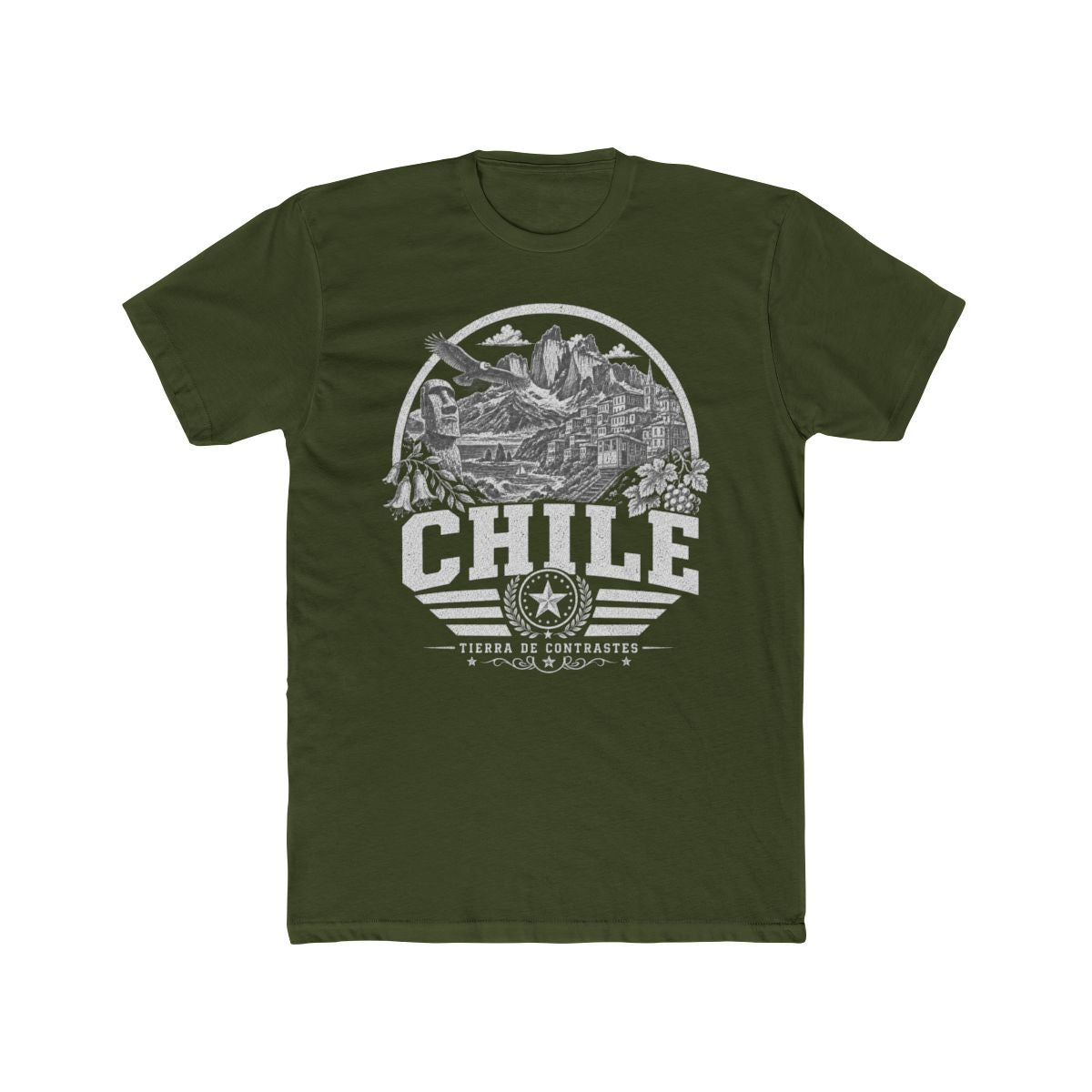 Chile Men's Tee — Solid Military Green