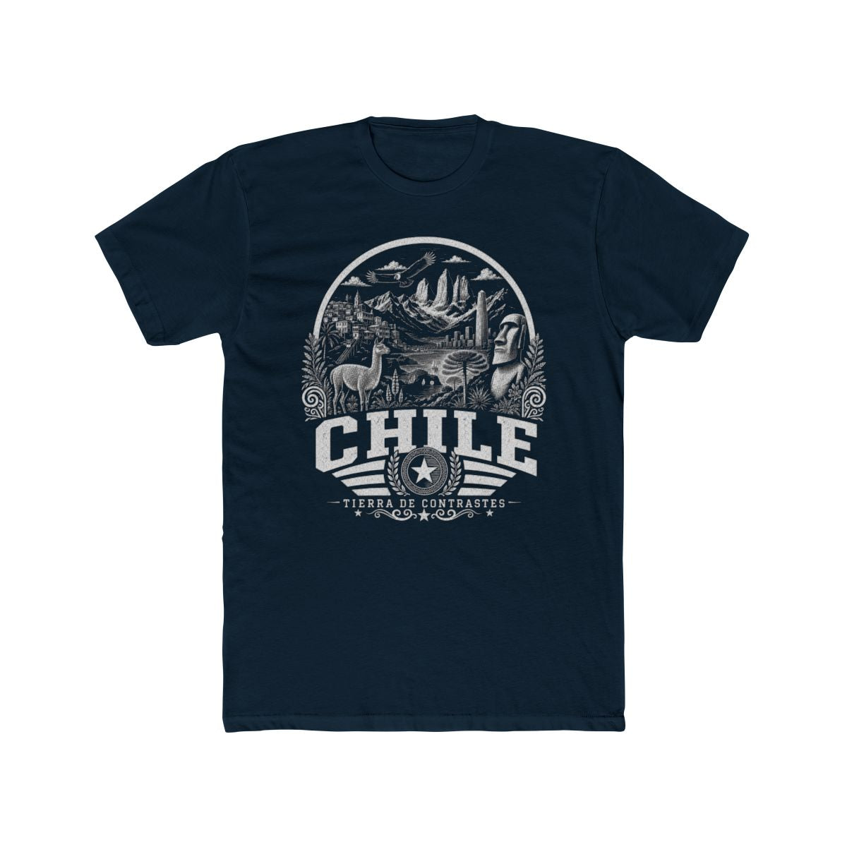 Chile Men's Tee — Solid Midnight Navy