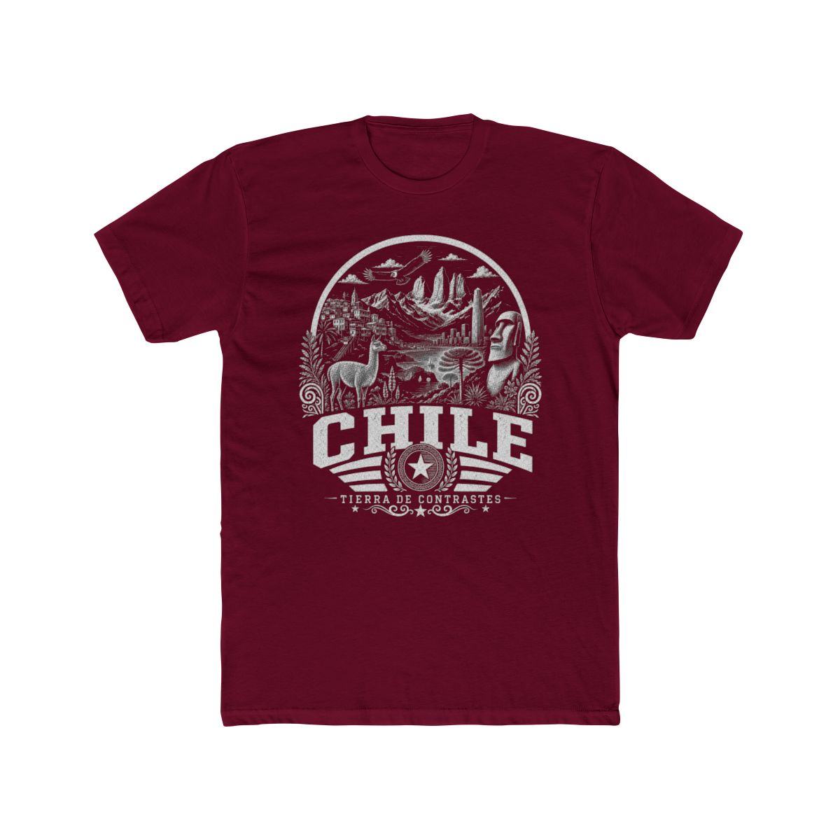 Chile Men's Tee — Solid Cardinal Red