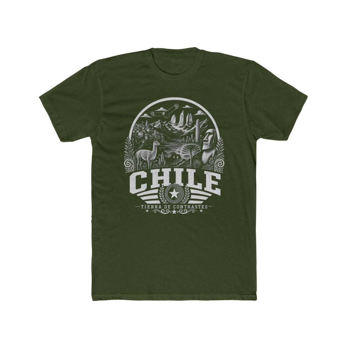 Chile Men's Tee — Solid Military Green