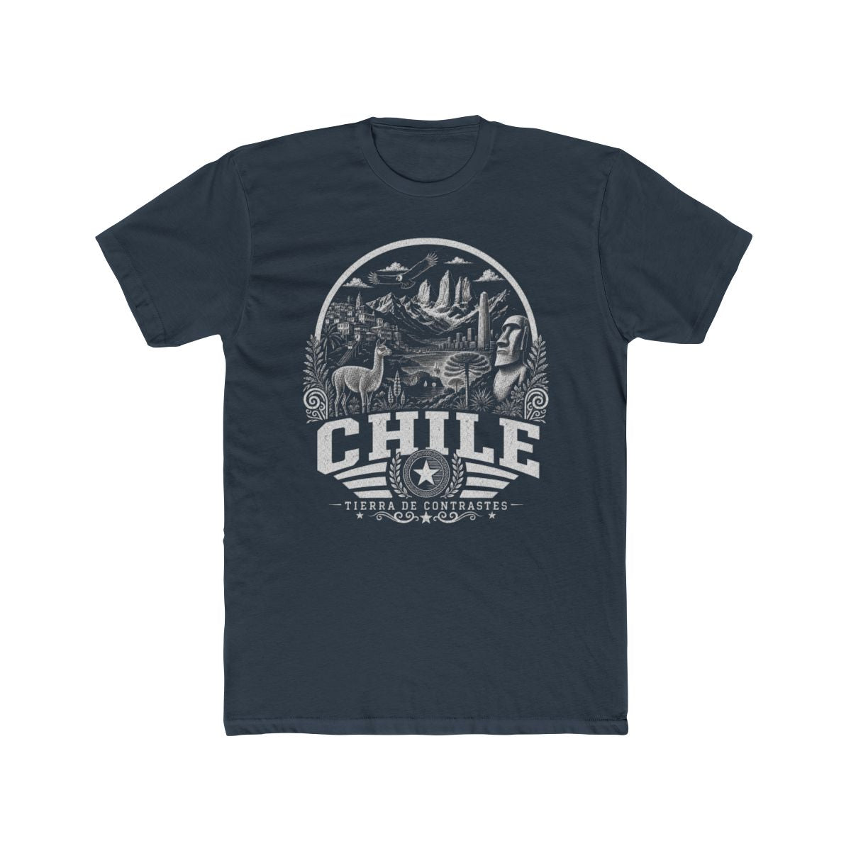 Chile Men's Tee — Solid Indigo