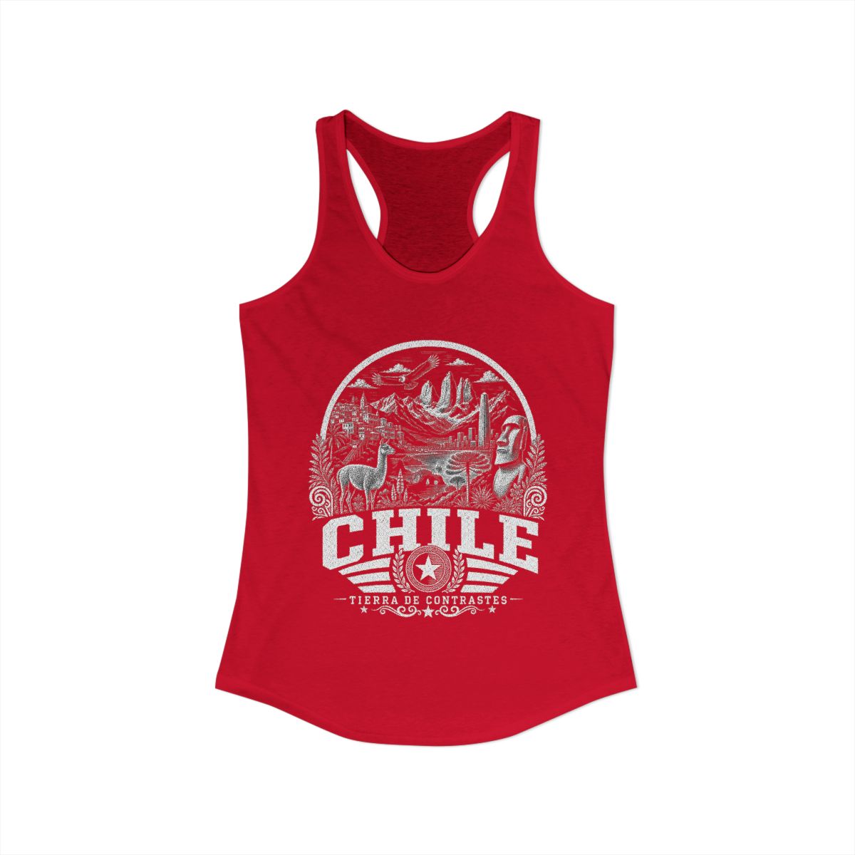 Chile Women's Tank Top — Solid Red (front)