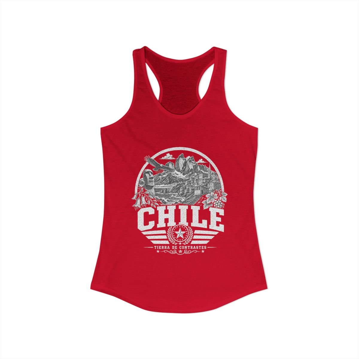 Chile Women's Tank Top — Solid Red (front)