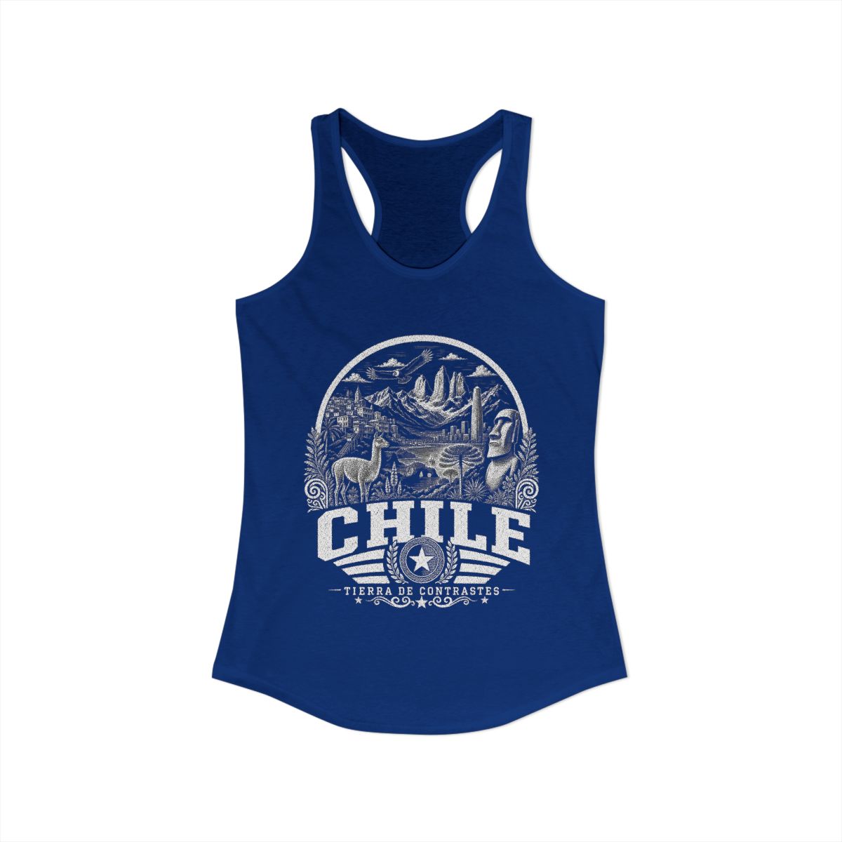 Chile Women's Tank Top — Solid Royal (front)