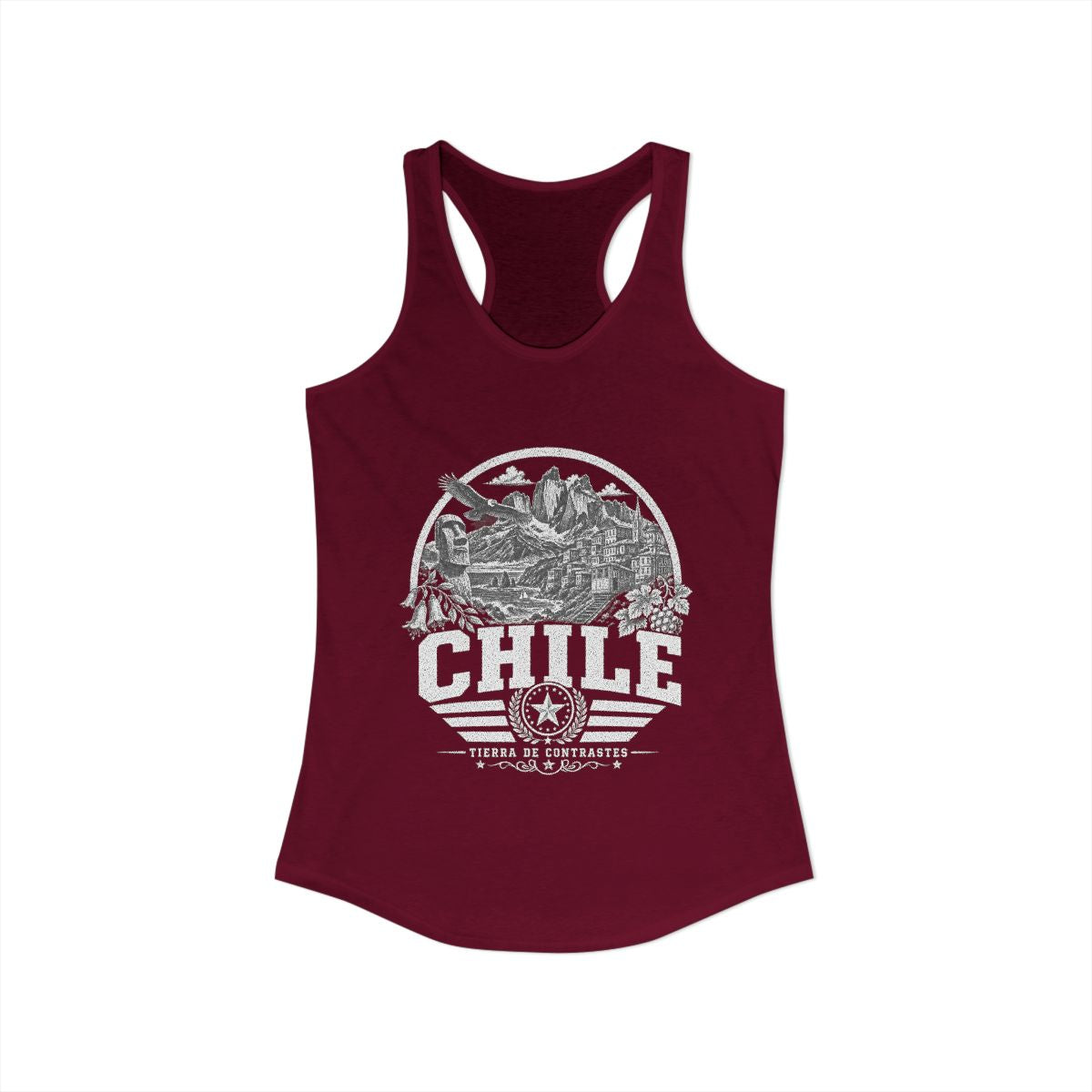 Chile Women's Tank Top — Solid Cardinal Red (front)