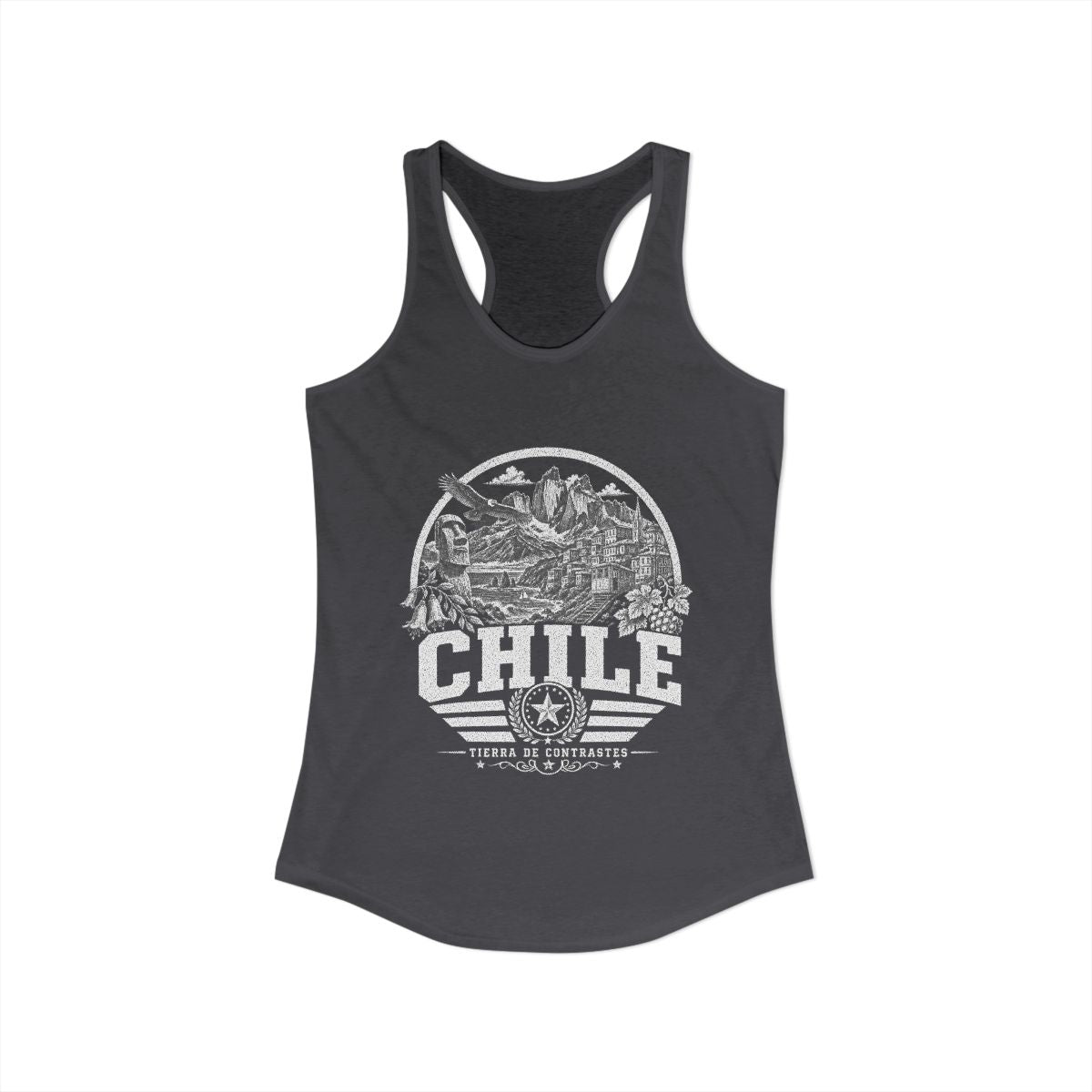 Chile Women's Tank Top — Solid Dark Gray (front)