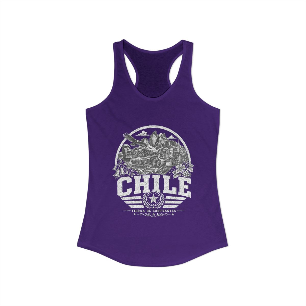 Chile Women's Tank Top — Solid Purple Rush (front)