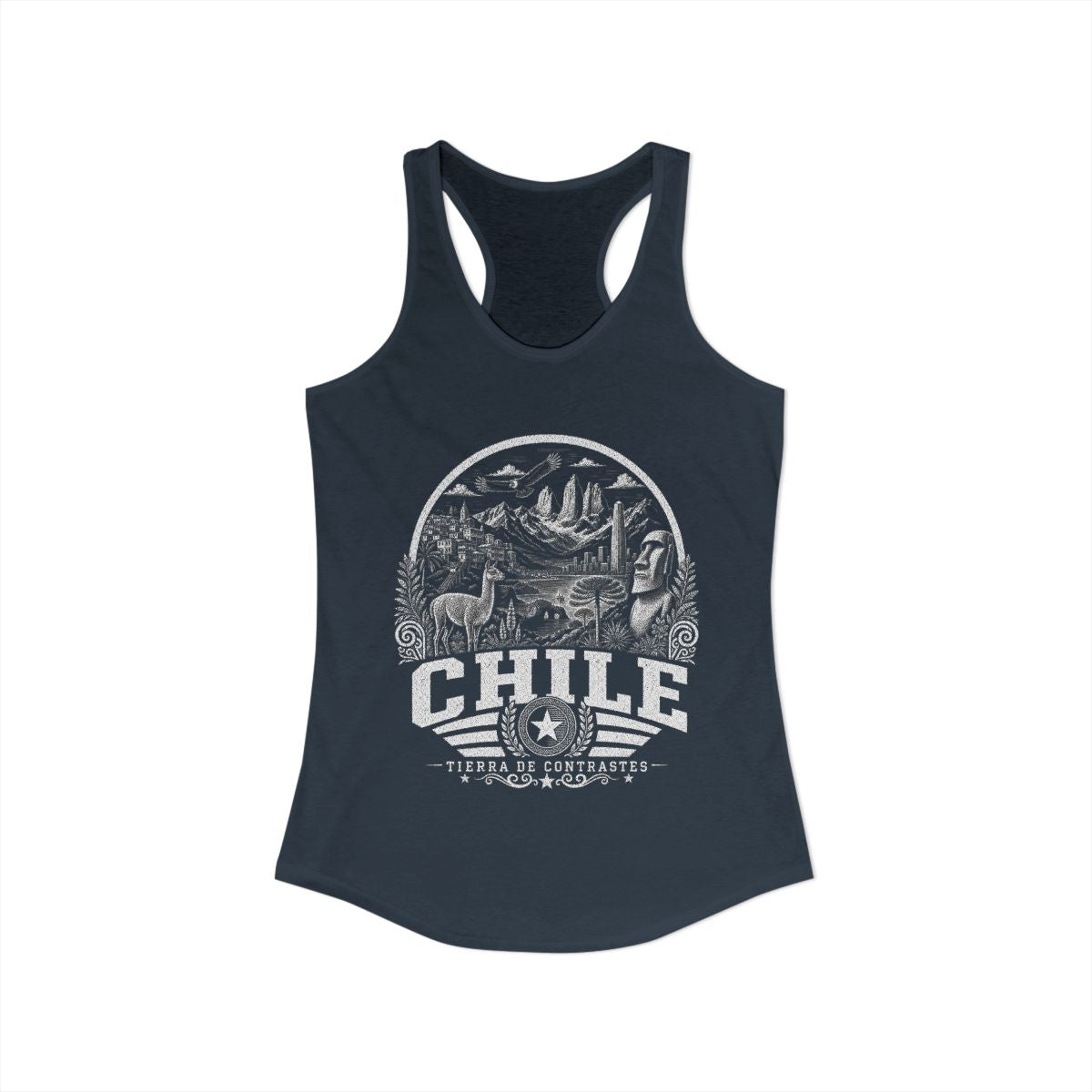 Chile Women's Tank Top — Solid Indigo (front)