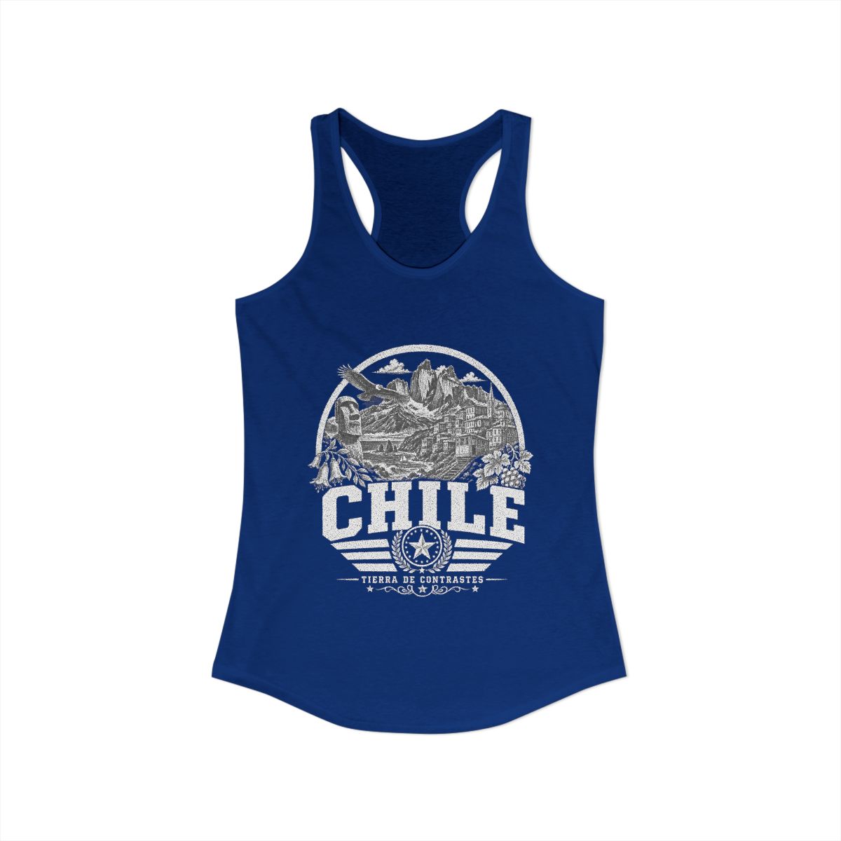 Chile Women's Tank Top — Solid Royal (front)