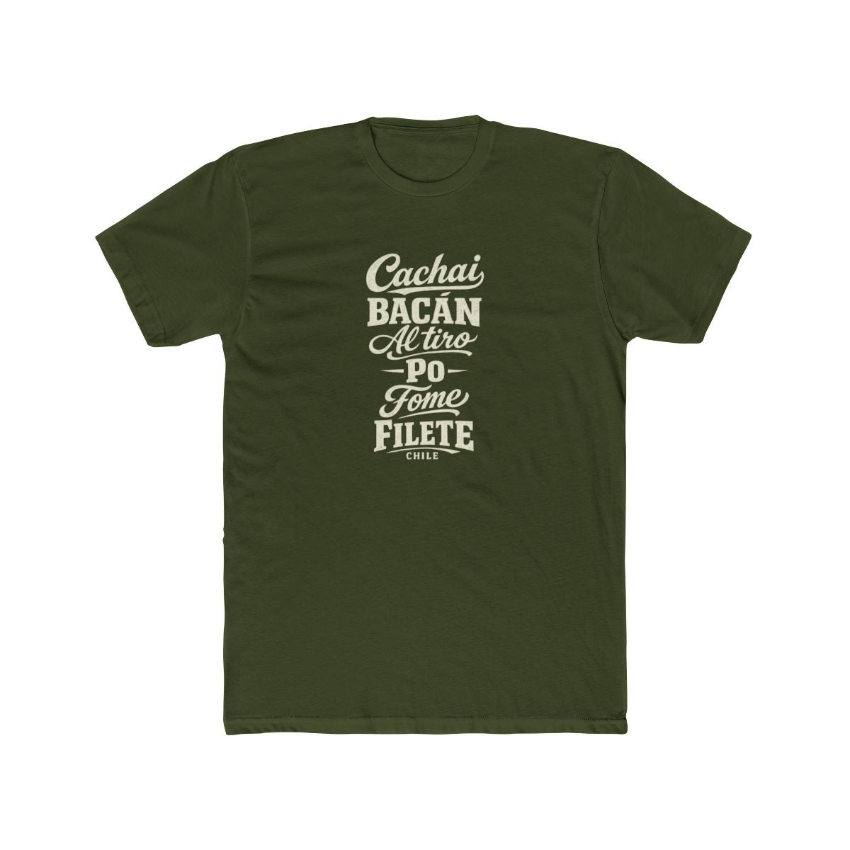 Chile local slang men's tee — typographic sayings design | Nameshi Destinations (view 4)