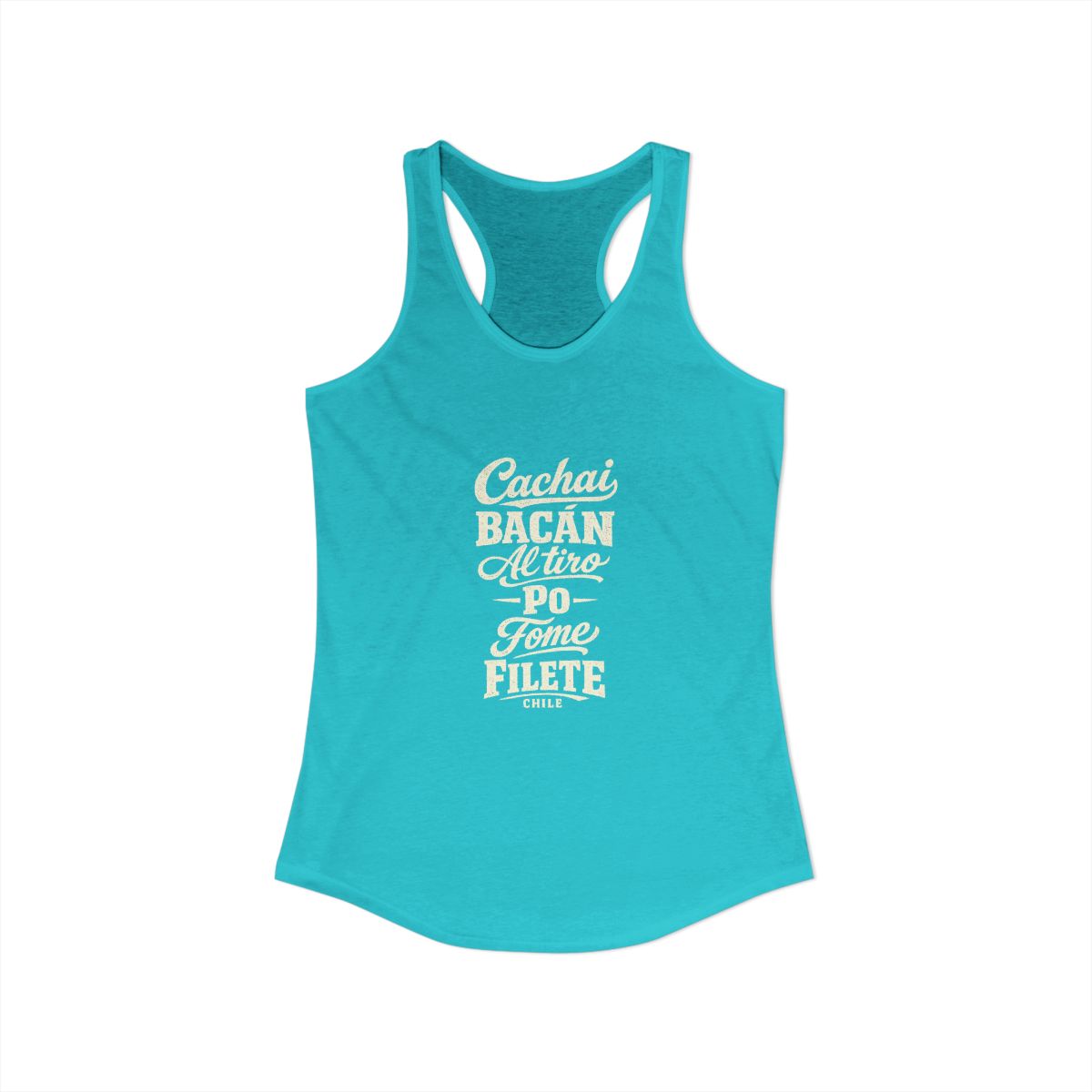 Chile local slang women's tank top — typographic sayings design | Nameshi Destinations (view 21)