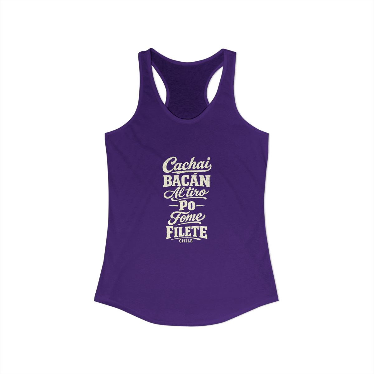 Chile local slang women's tank top — typographic sayings design | Nameshi Destinations (view 15)