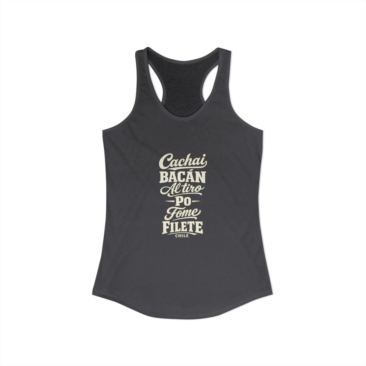 Chile local slang women's tank top — typographic sayings design | Nameshi Destinations (view 29)