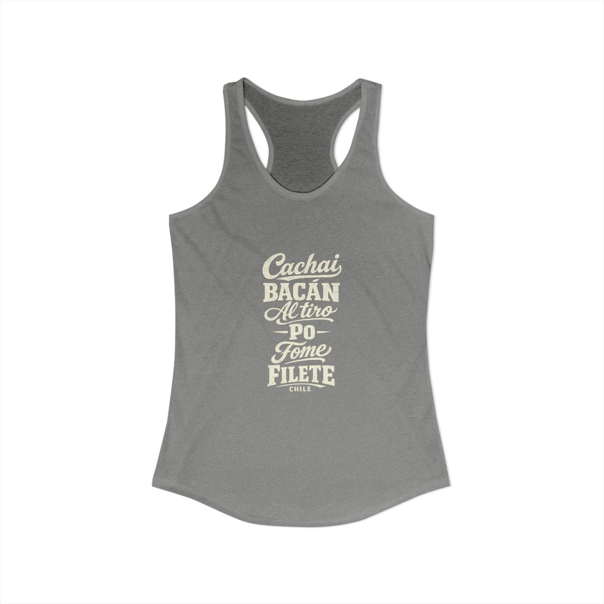 Chile local slang women's tank top — typographic sayings design | Nameshi Destinations (view 25)
